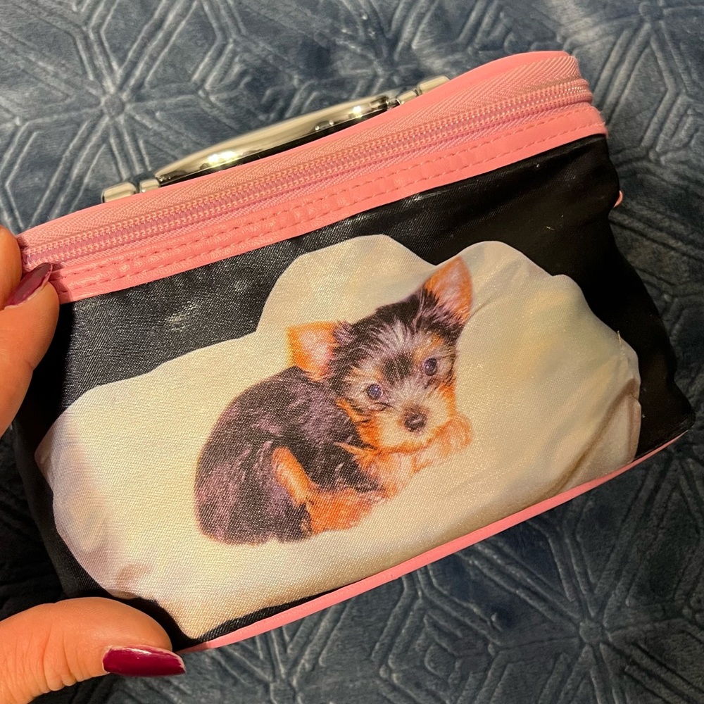 Pink Dog Make-Up Bag